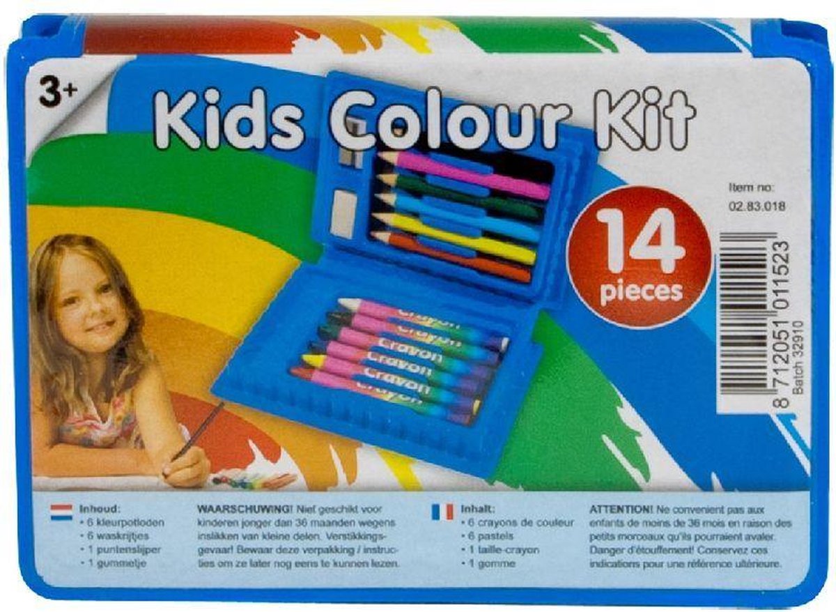 Kinder Kleurkoffer 14dlg