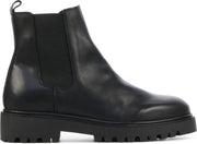 Lina Locchi Vrouwen Leer  Chelsea boots / Laarzen / Damesschoenen L1022 - Zwart - maat 37