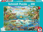 Ontdek de Dinosaurussen 200 stukjes - kinderpuzzel