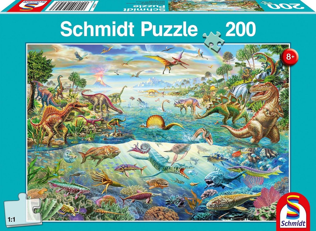 Ontdek de Dinosaurussen 200 stukjes - kinderpuzzel