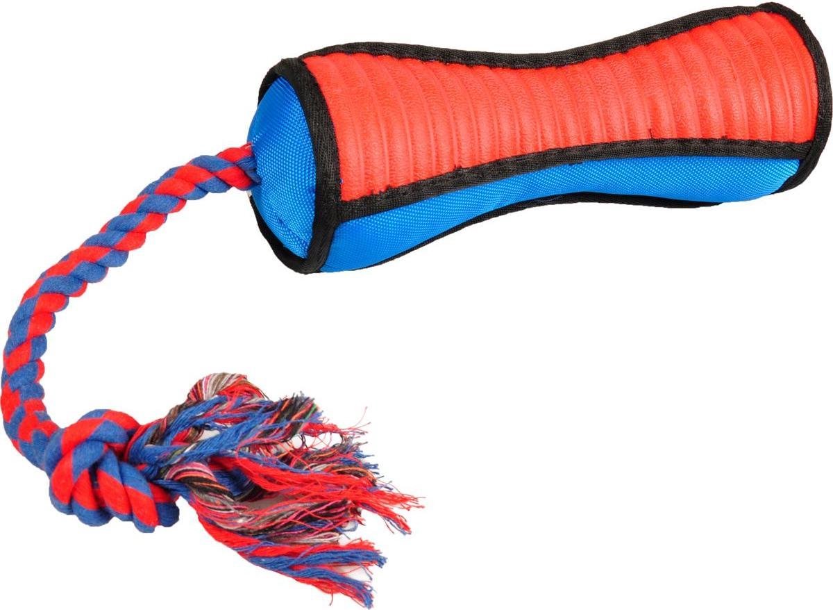 Flamingo -  Hondenspeelgoed Tuffiez Halter met Touw - 61 cm - Rood