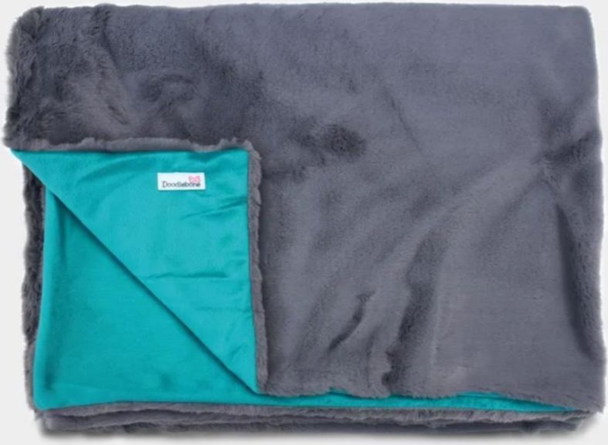Doodlebone Hondendeken 100 X 150 Cm Polyester Grijs/blauw