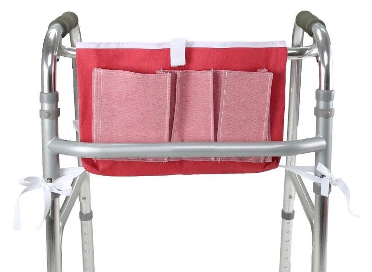 OBBOmed - Rollators Draagtas - met één grote en twee kleine vakken - kleur rosé - MY 5910N