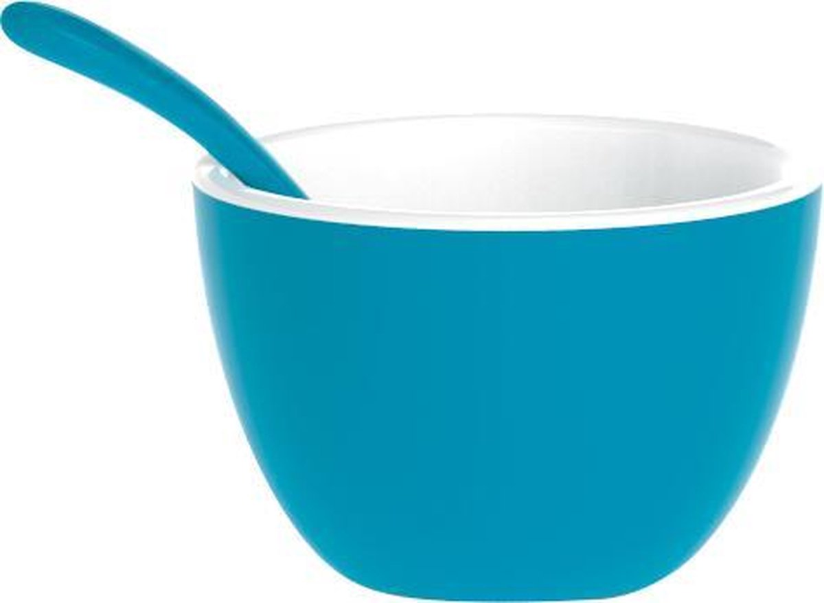 Zak!Designs Twotone Kom - Incl. Lepeltje - Melamine - Ø 7