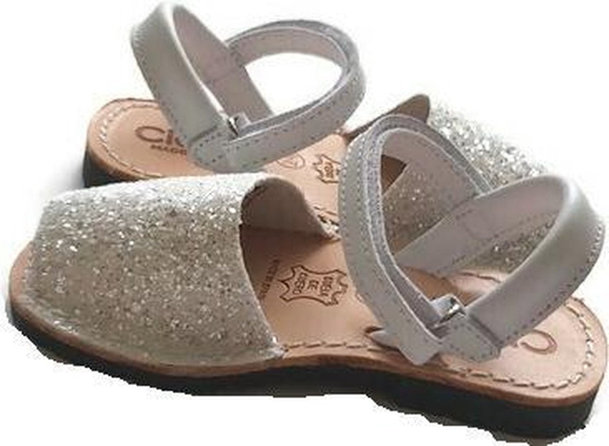 Cienta - kinderschoen - sandaal - glitter wit - Maat 32