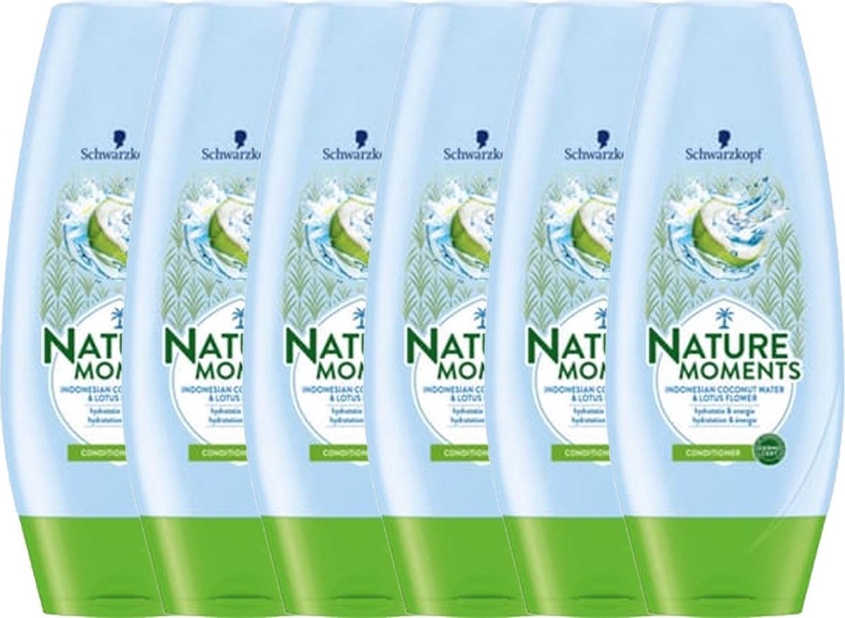 Schwarzkopf Nature Moments Indonesian Coconut Water & Lotus Flower Conditioner Voordeelbox | 6 x 200 ml