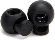 Bevestigingsclip met Veer voor Elastisch Touw 4mm - Zwart- 2 stuks