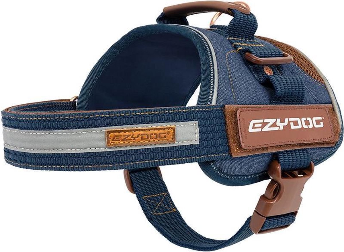 EzyDog Convert Harnas - Hondentuig - M - Denim
