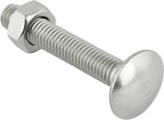 slotbout met moer m6x50 10 stuks gegalvaniseerd