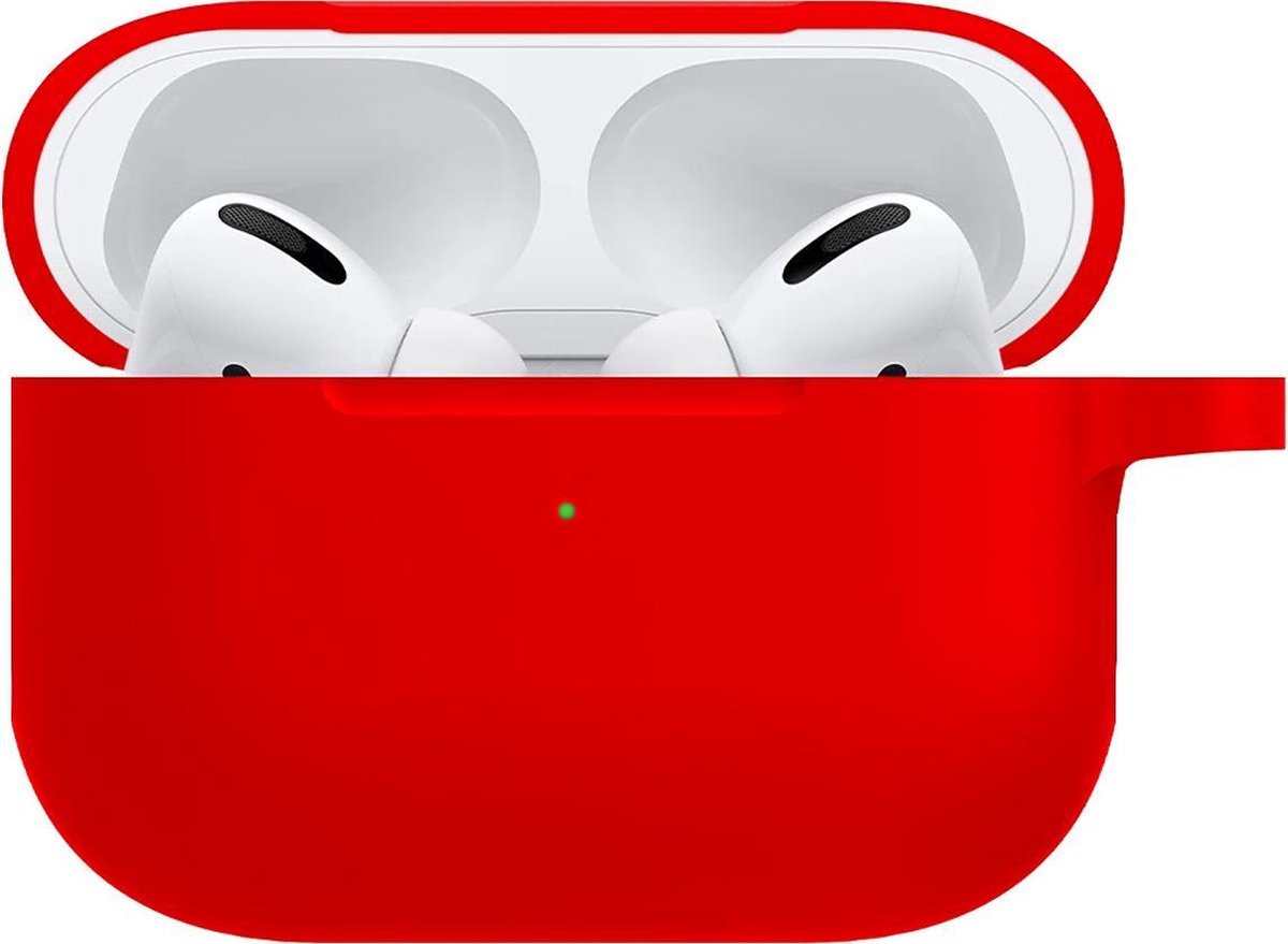 Hoes voor Apple AirPods Pro Hoesje Siliconen Case - Rood