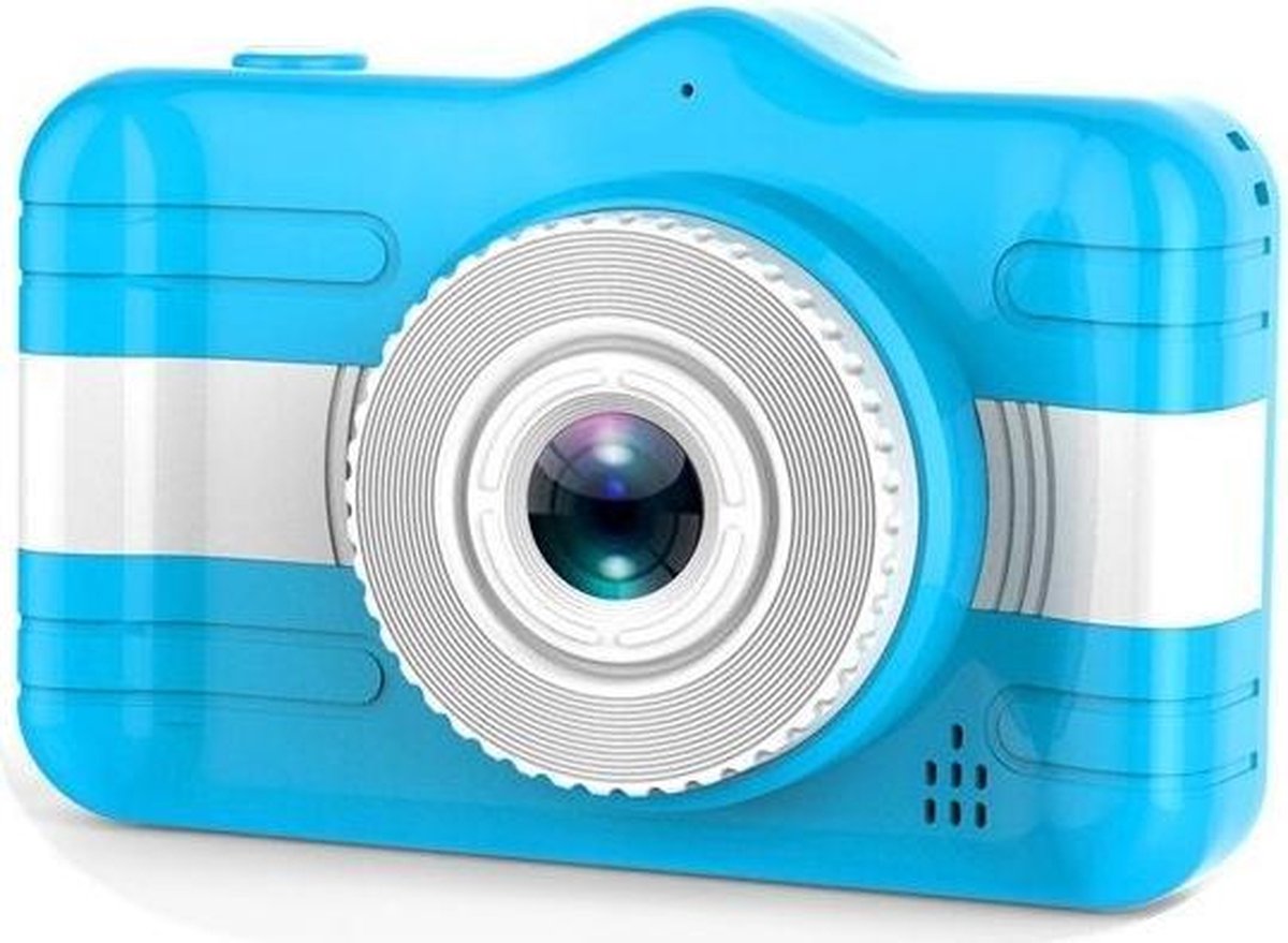 DrPhone PIXEL3S - Digitale KinderCamera Pro – 3.5inch Grote Scherm – 1080P 2.1MP - Video & Fotoshoot Kids – Selfie Functionaliteit – Blauw