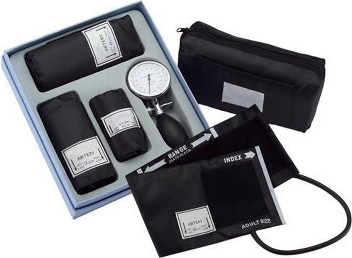 Handmatige bloeddrukmeter palm type 3 * manchet set inclusief cardiologie stethoscoop ST-A50S