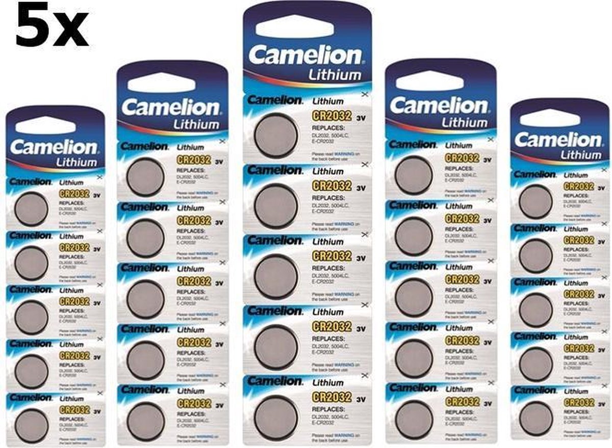 Camelion CR2032 3V Lithium batterij - 25 Stuks (5 Blister a 5st)