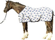 Vliegendeken -Stars- wit/donkerblauw 185