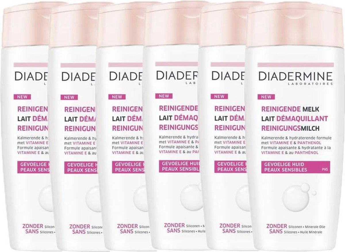 Diadermine - Reinigingsmelk - Gevoelige Huid - 6 x 200 ML