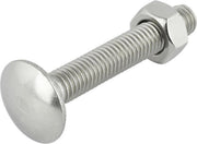 Slotbout met moer M8x60 per 4 RVS
