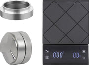 Barista uitbreiding set 58mm - zilver - barista weegschaal - koffie verdeler - doseerring