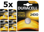 5 Stuks Duracell CR2430 3v lithium knoopcelbatterij