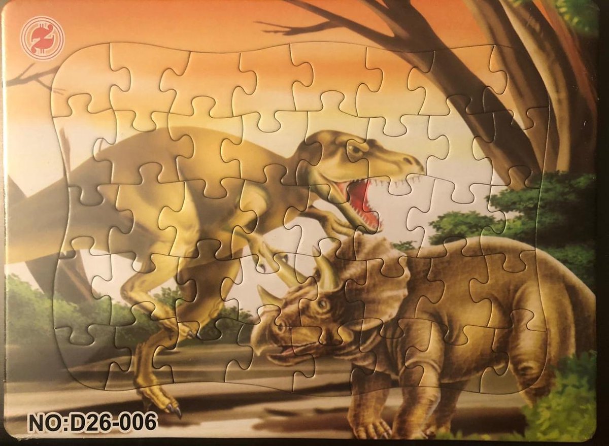 Kinderpuzzel dinosaurus 28 cm x 21 cm