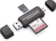 Kaartlezer - USB  en MICRO USB Card Reader -  SD