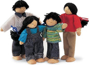 Tidlo Houten Poppenhuis Poppetjes Familie Uit Azie 4 Stuks