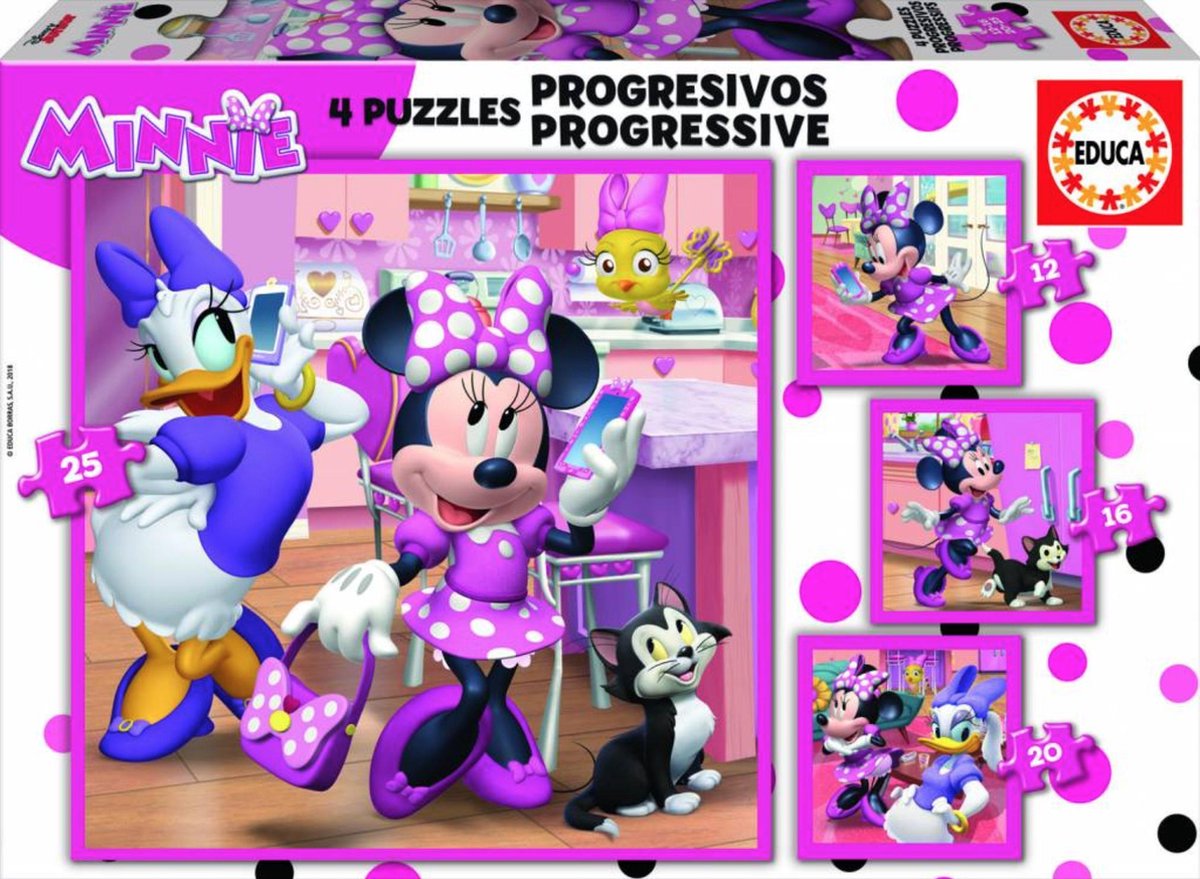 Educa 4 puzzels van de Minnie Mouse - 6