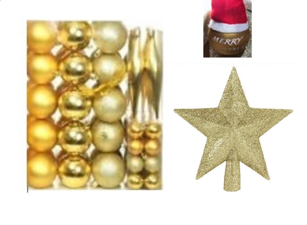 Kerstboom Zilver Piek + Strik + Klein verrassing