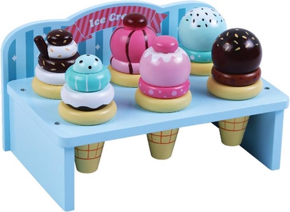 Jumini Houten Ijssalon Blauw 13-delig