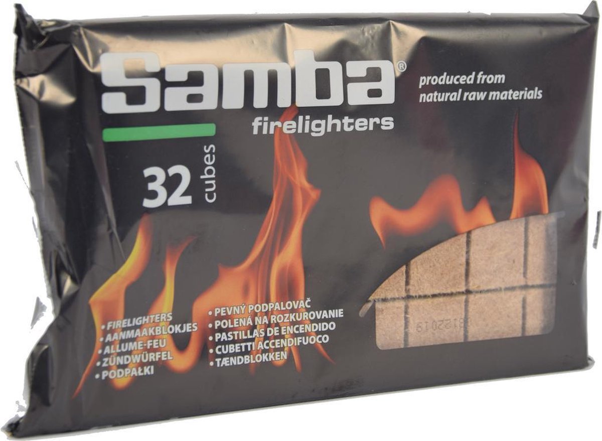 Aanmaakblokjes - Fire - Vuur - BBQ - Flame - 32 stuks - Samba - Goedkoop - barbecue