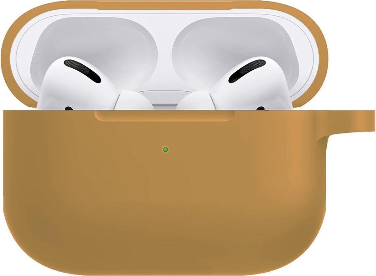 Hoesje voor Apple AirPods Pro Case Siliconen Hoes - Cognac