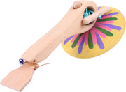 Mamatoyz Spinningtol Hout 16 Cm Geel/paars