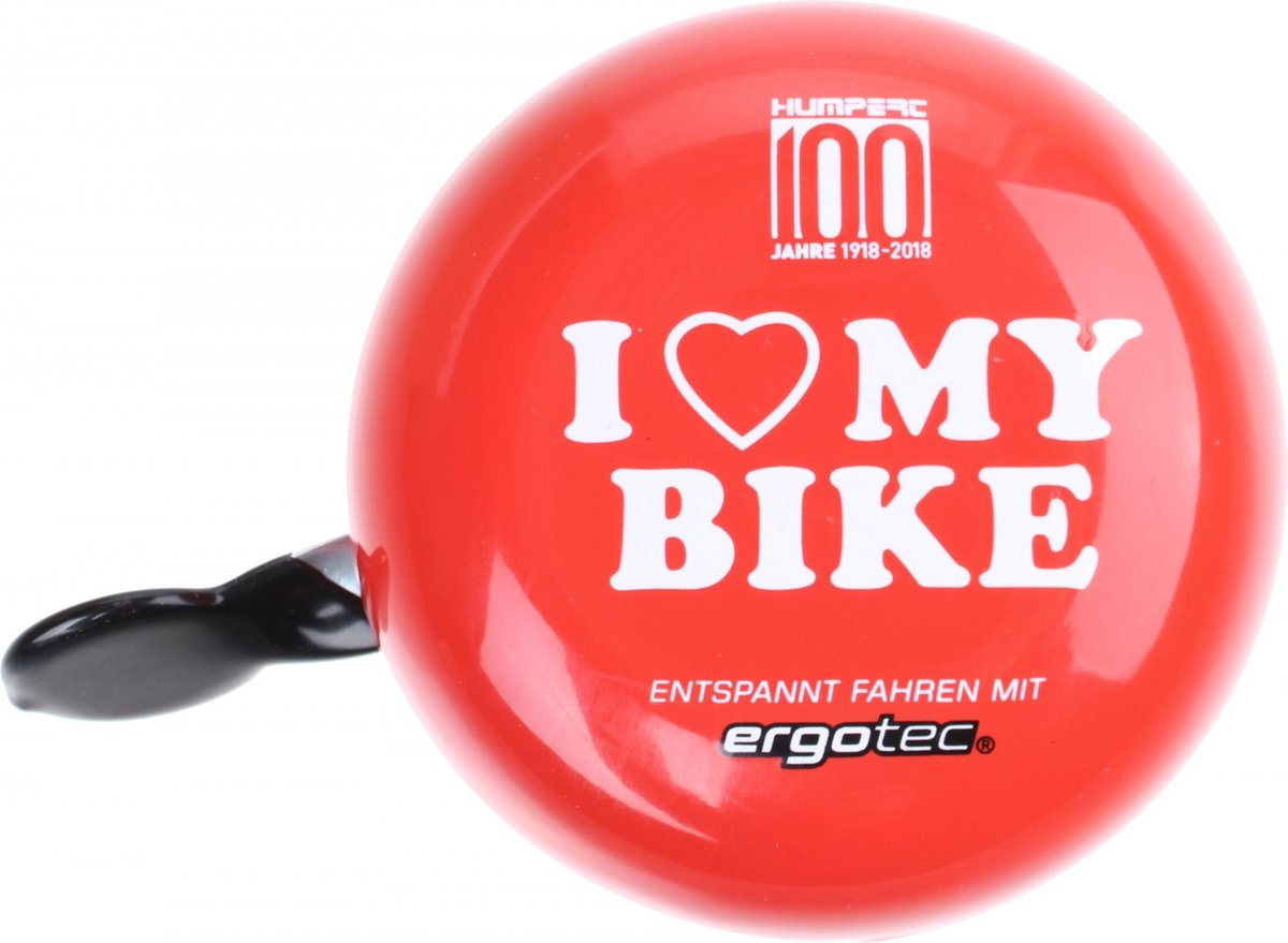 Ergotec Fietsbel Ding-dong Staal 80 Mm Rood/chroom