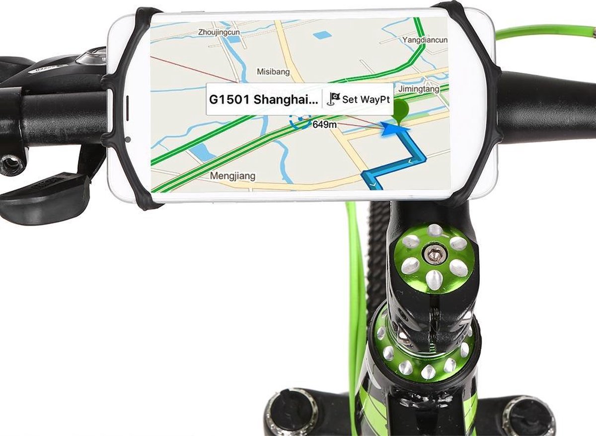 Fiets Telefoon Mount Fiets Siliconen Telefoon Mount Universele Fiets Motorfiets Stuur Verstelbare Mobiele Telefoon Houder Voor 3.5 tot 6.5 "Mobiele Telefoon