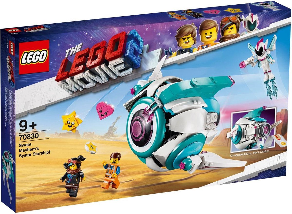 DE LEGO FILM 2 70830 Sweet Mischmaschs Systar 502 stuks: De set bevat 5 figuren uit DE LEGO® FILM 2
