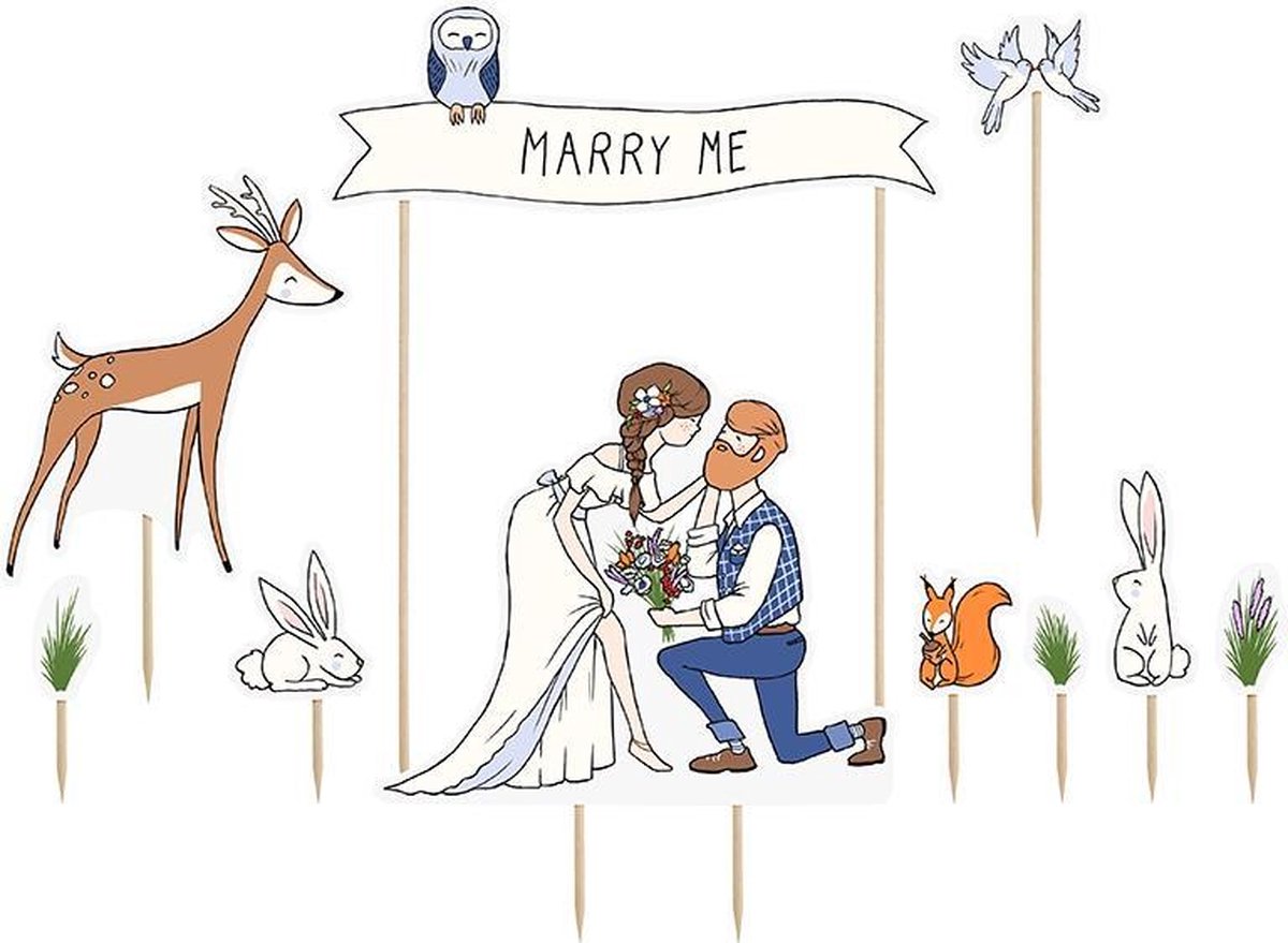 """Cake topper Marry me