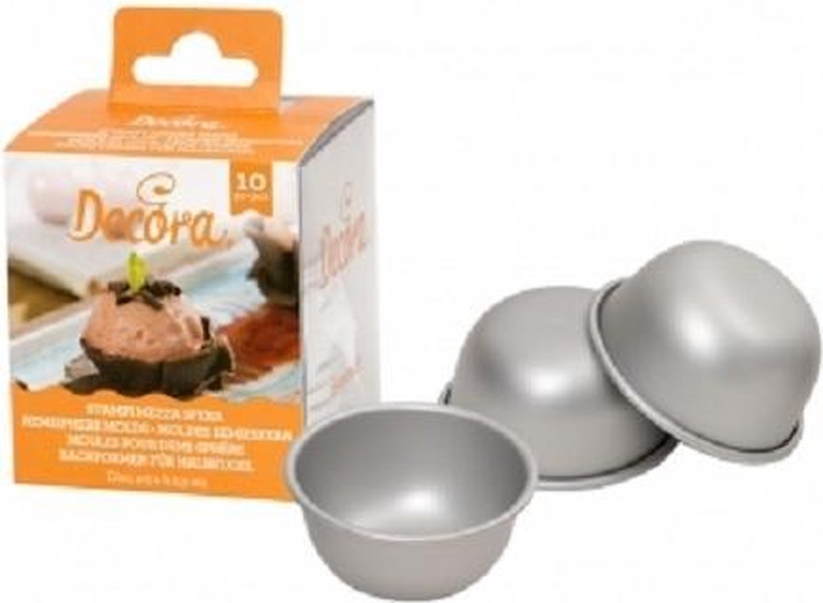 Bolvormige bakvorm set van 10