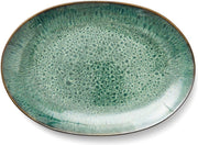 Bitz - Bord grijs / zwart - Ovaal 36 cm x 25 cm