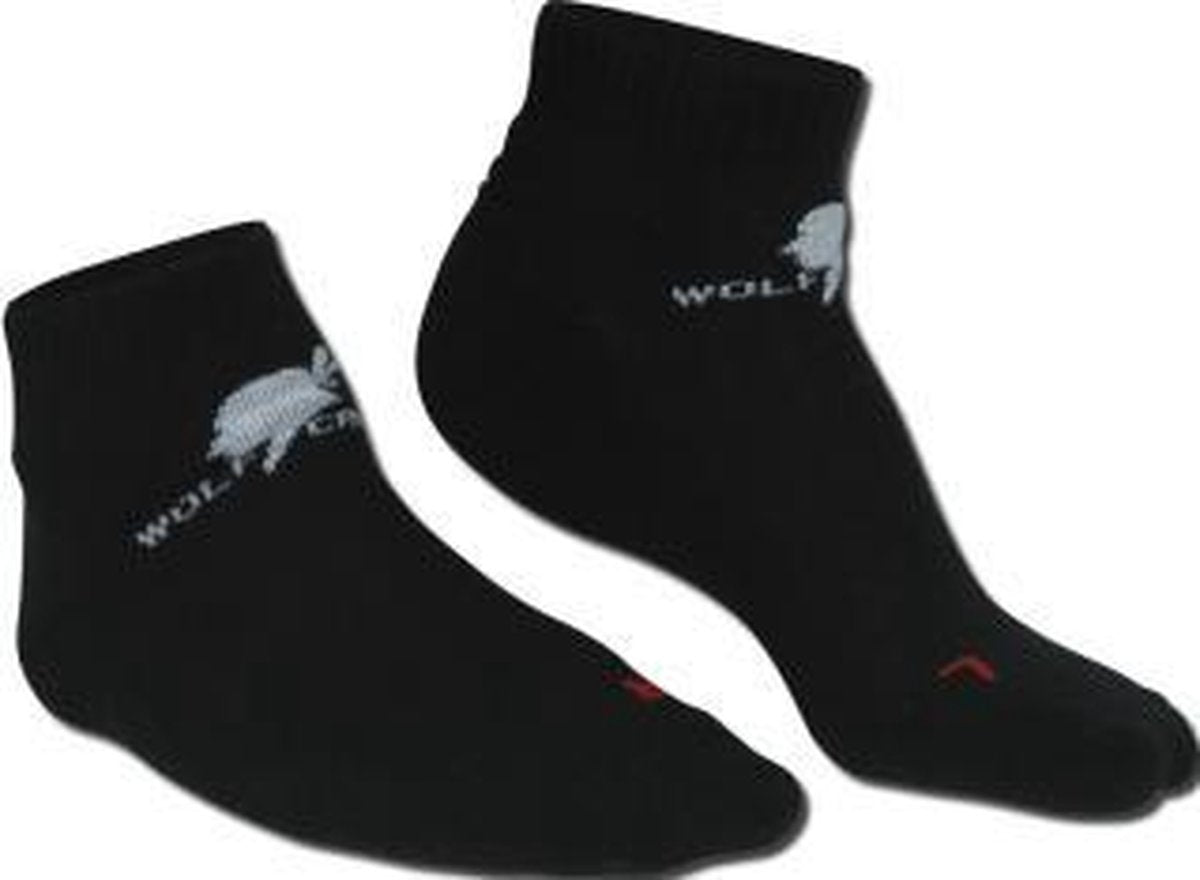 Wolf Camper Footie - Wandelsokken - Unisex - Maat 46-48 - Zwart