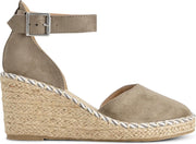 PS Poelman Espadrilles met Sleehak - Enid - Khaki Groen - Maat 36