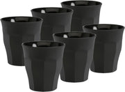Set van 18x stuks espresso glazen zwart 90 ml Picardie - koffiekopjes van glas