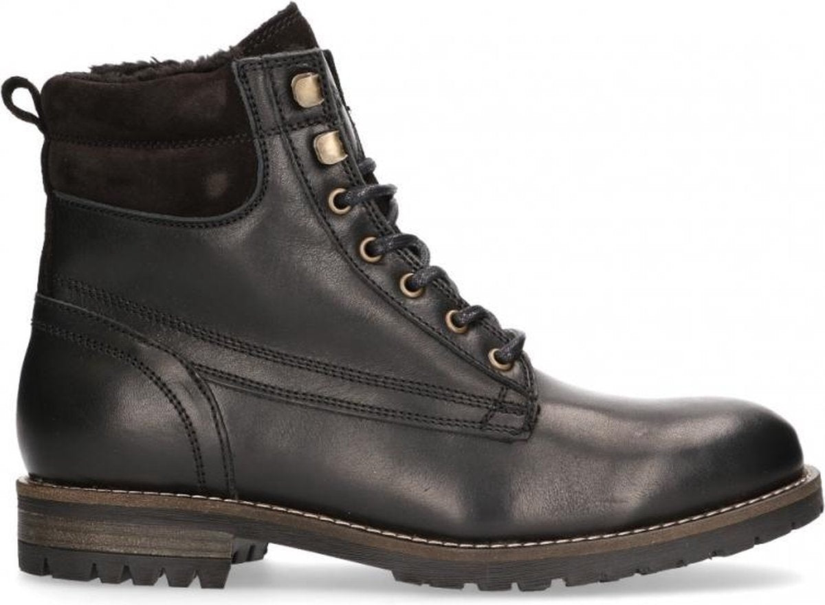 Van Dalen  - Veterboot Leer - Mens - Black - 46