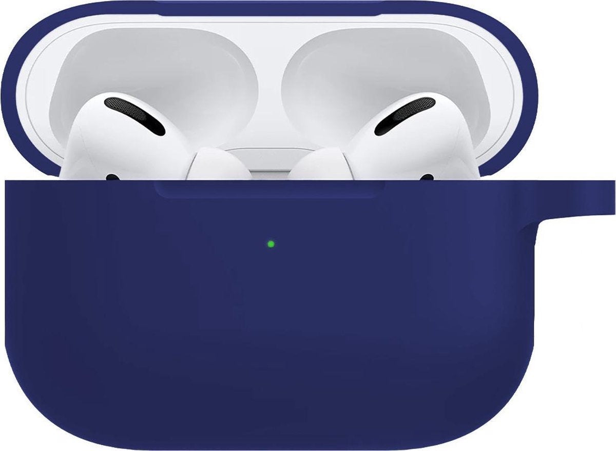 Hoesje voor Apple AirPods Pro Case Siliconen Hoes - Midnight Blue