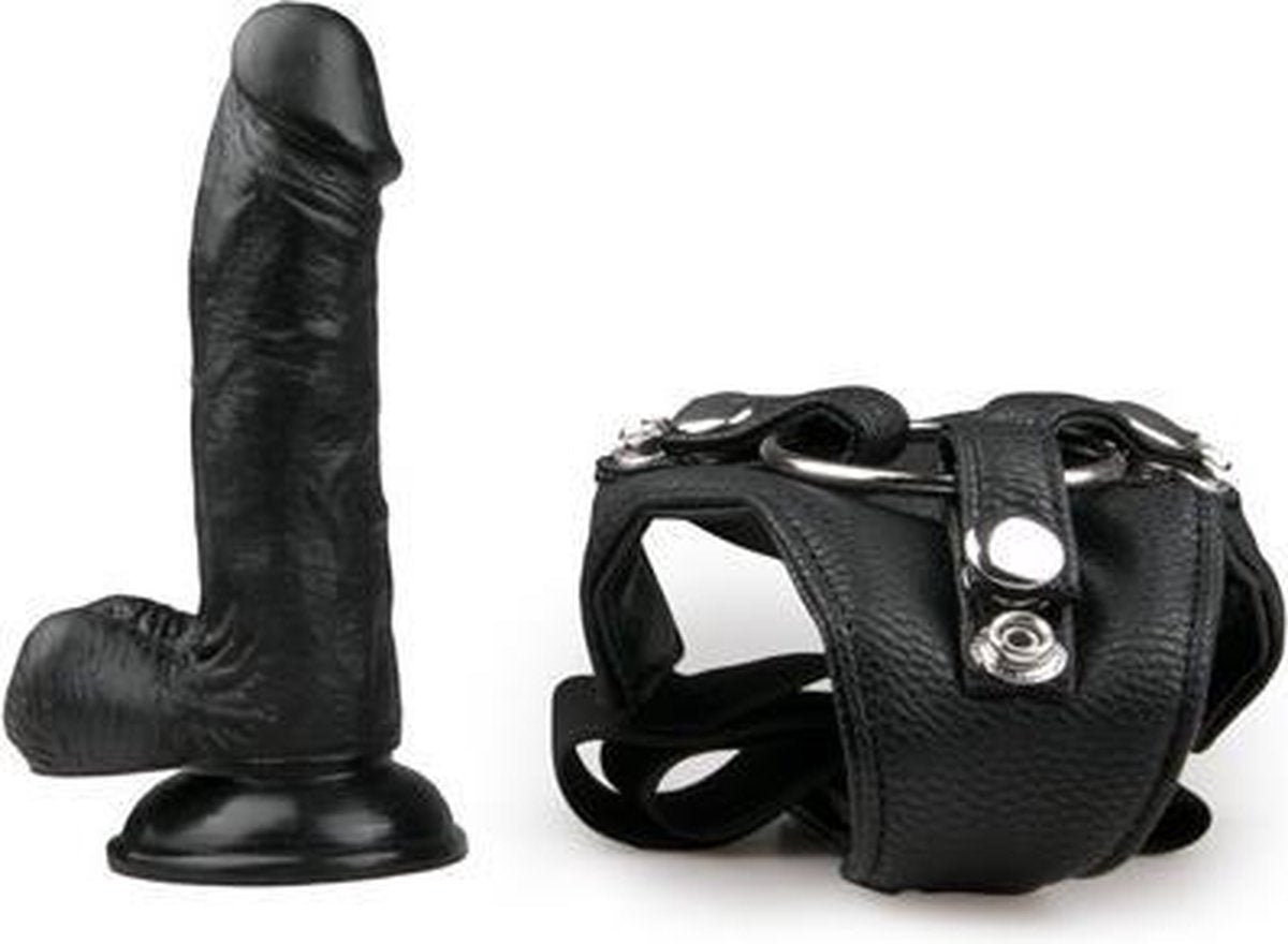 Realistische dildo met strap-on harnas - Ook voor anaal gebruik