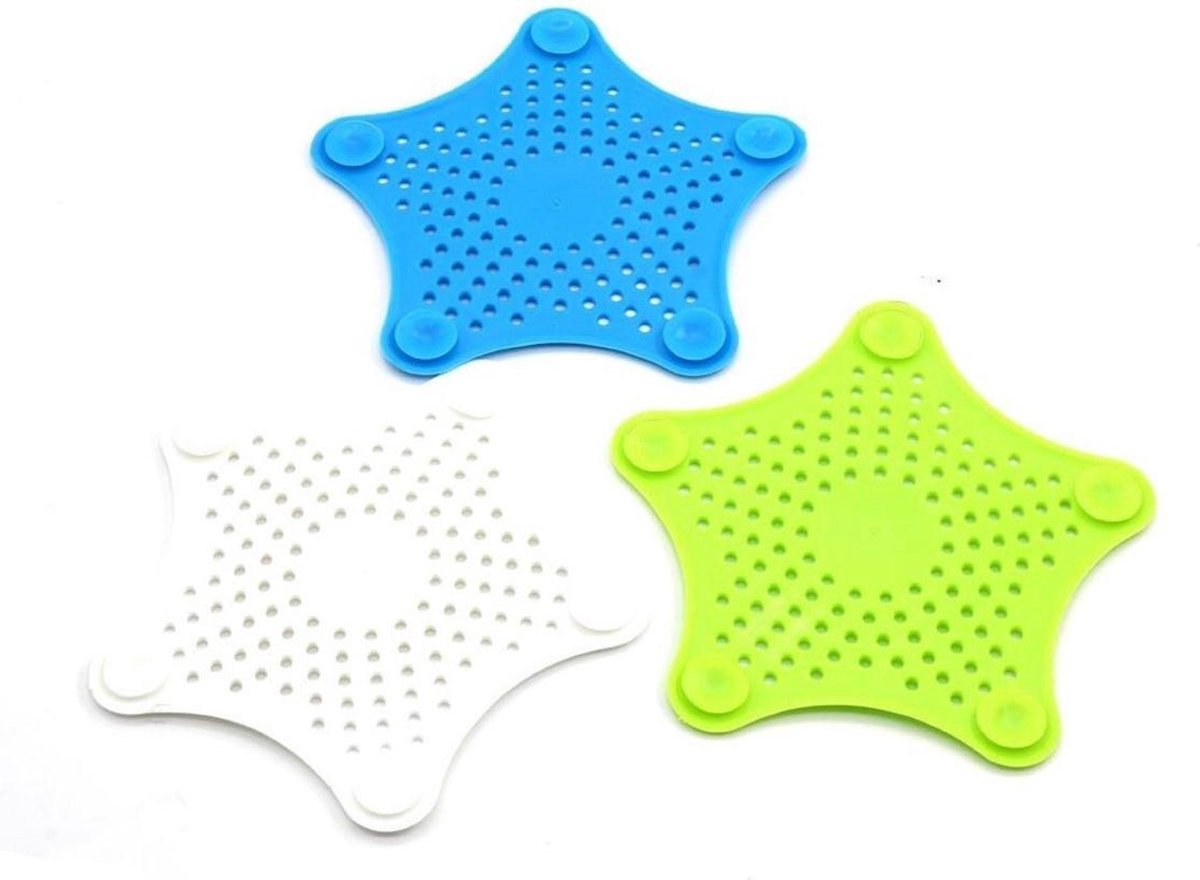 Siliconen badkamerzeefjes - Keukenzeefjes - Gootsteenzeefjes Blauw  1 stuk Gootsteenputje Zeef Gootsteenmat  Doucheputje Zeef  Blue 1 Pack