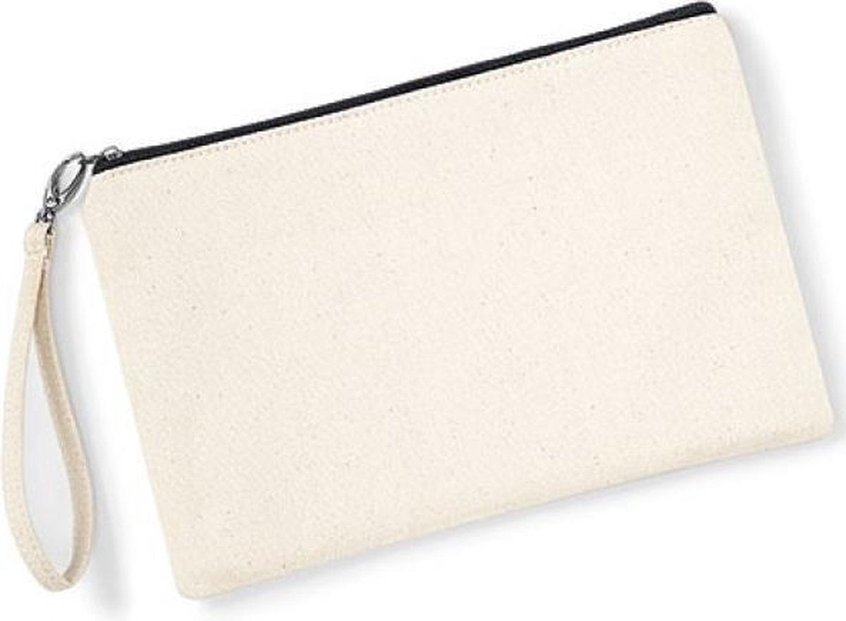 Canvas Wristlet Pouch (Natuurlijk)