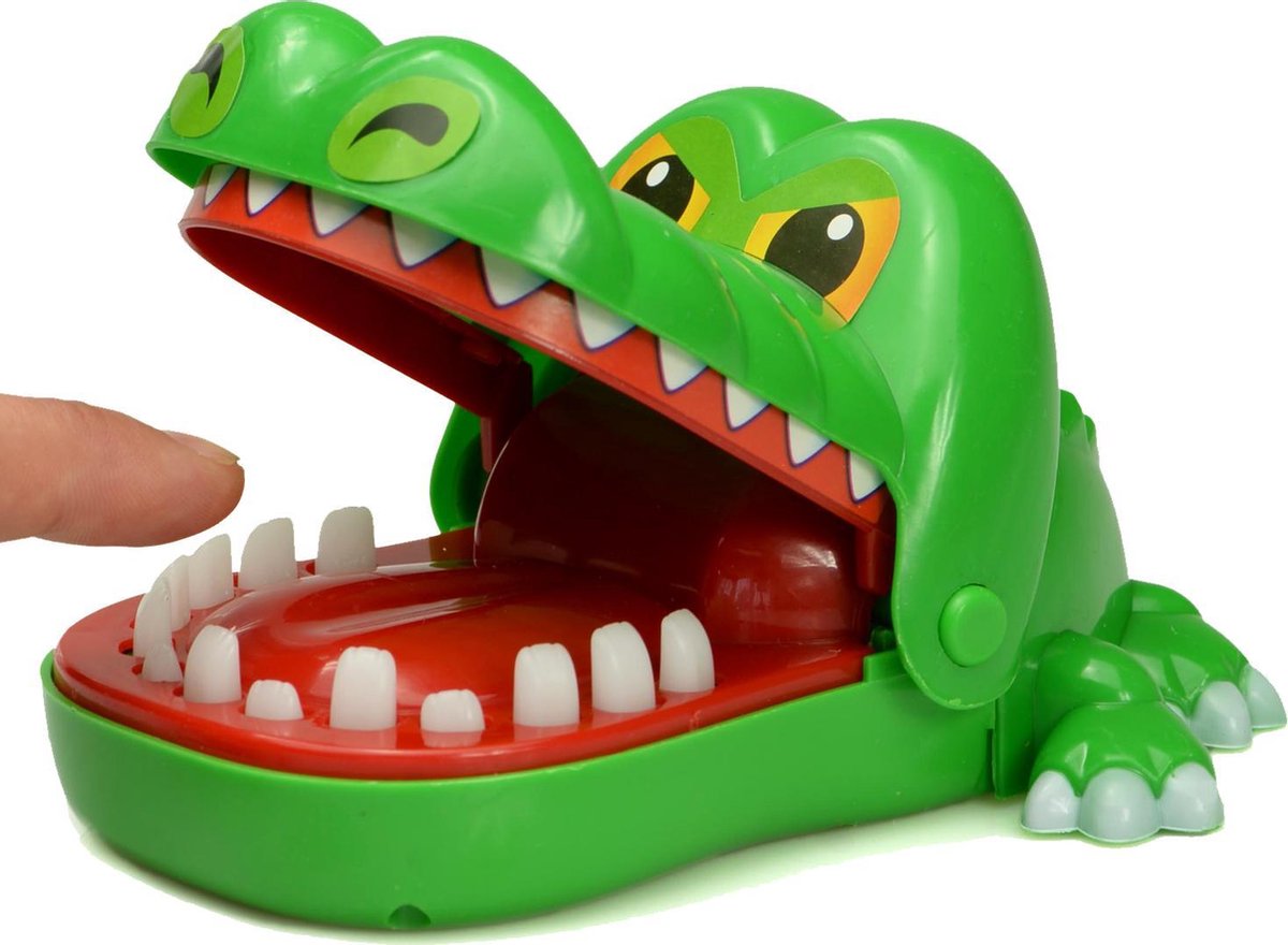 Bijtende krokodil - Crocodile attack - Krokodillen Tandenspel - Drankspel - Groene Krokodil