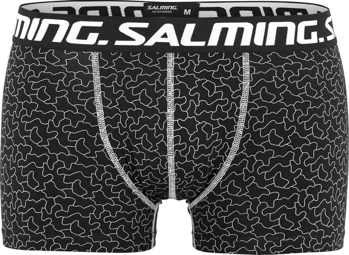 De beste boxershorts- Salming- heren-maat L- 2 stuks- boxershort- zwart/grijs- sport- steel