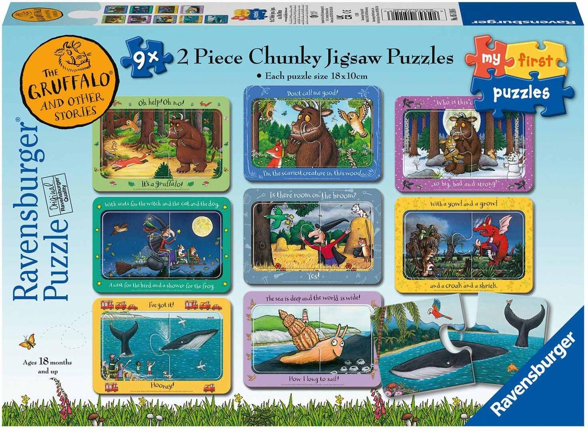 Ravensburger puzzel The Gruffalo en andere verhaaltjes - My First puzzles - 9x2 stukjes