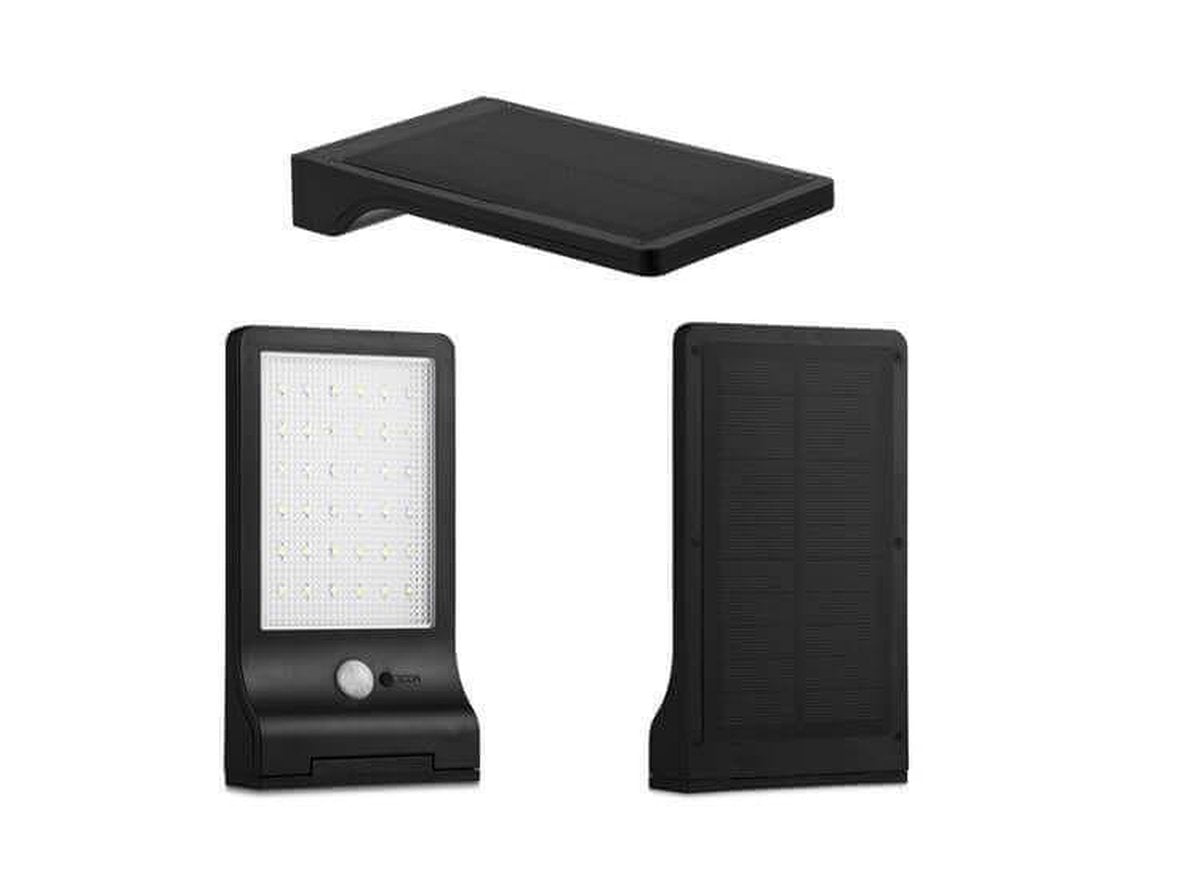 Hofftech Solar lamp - 36 heldere LED-lampen - Waterbestendig - IP44 - Zwart