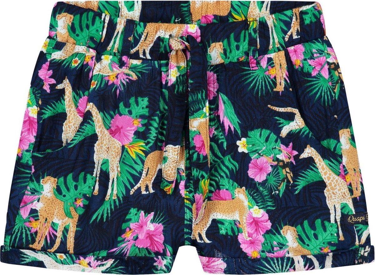 Quapi short Astrid indigo blue botanic - maat 92